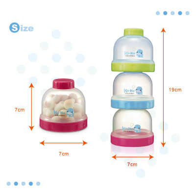 HỘP CHIA SỮA ĐA NĂNG CHO BÉ 3 NGĂN KUKU - KU5465A
