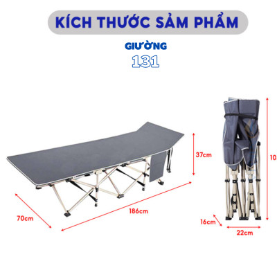 Giường gấp nhỏ gọn, dễ dàng mang theo, thích hợp nhiều không gian văn phòng, cắm trại, thư giãn, chính hãng Nikita