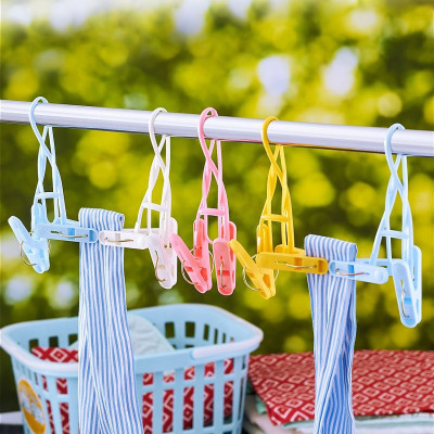 Kẹp Quần Áo Có Dây Treo Tiện Lợi Kokubo - Set 10 Kẹp Nhiều Màu Sắc