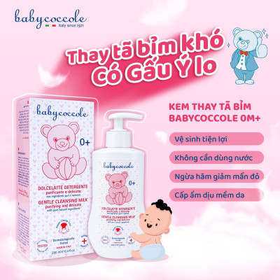 Kem thay tã bỉm và chống hăm Babycoccole 0M+- 250ml