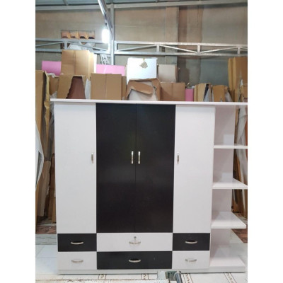  Tủ 5 cánh trắng phối đen Juno Sofa