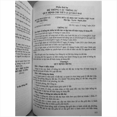 Sách Luật Đất Đai 2024 – Hệ Thống Các Văn Bản Quy Định Chi Tiết Thi Hành - V2468T
