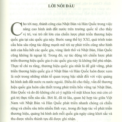 Chiến Lược Phát Triển Thương Hiệu Quốc Gia Ở Nhật Bản Và Hàn Quốc - Gợi Ý Cho Việt Nam (Sách chuyên khảo)