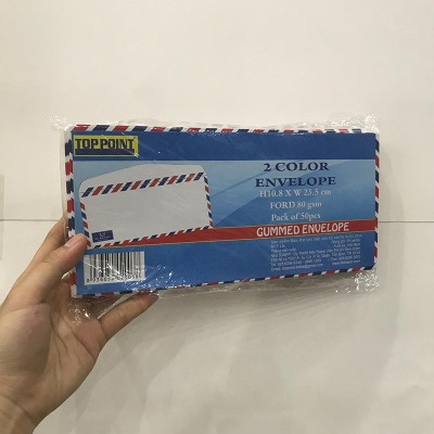 Bao thư sọc nắp xéo có keo 10.8 x 23.5 cm