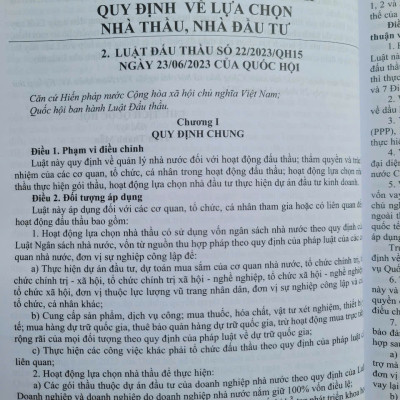 Sách Luật Đấu Thầu sửa đổi, bổ sung và Văn Bản Hướng Dẫn Thi Hành - V2535D