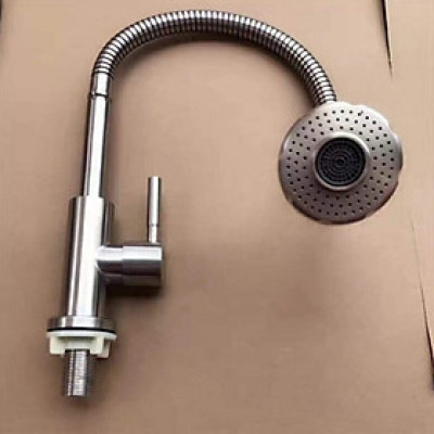 Vòi rửa chén bát cần bẻ inox 304 mờ