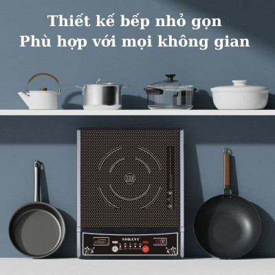 Bếp từ đơn SOKANY SK-07046 công suất 2200W, cực kì tiết kiệm với 5 chế độ nấu,  phím bấm cơ, tích hợp tính năng tự ngắt an toàn - HÀNG CHÍNH HÃNG