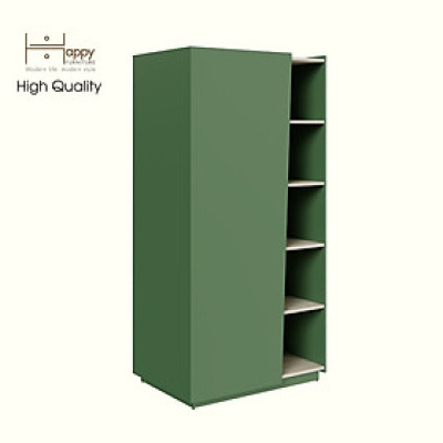[Happy Home Furniture] VIGGO, Tủ quần áo 1 cửa mở, 90cm x 59cm x 180cm ( DxRxC), TCM_175
