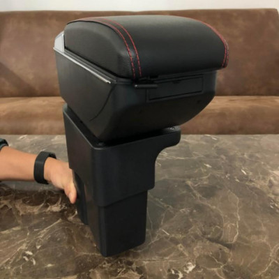 Hộp tỳ tay xe hơi cao cấp Kia Soluto và Kia Soul tích hợp 7 cổng USB - Mã: DUSB-SLT - 2 màu: Đen và Be