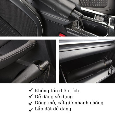 Dù che nắng ô tô 4 5 7 chỗ, ô chắn nắng kính lái ô tô vải dù cán kim loại cacbon chống tia uv