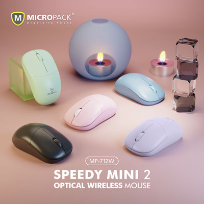 Chuột Không Dây MicroPack SPEEDY MINI 2 MP-712W Có Nhiều Màu Lựa Chọn Độ Phân Giải 1200cpi Phạm Vi Hoạt Động 10m Hàng Chính Hãng