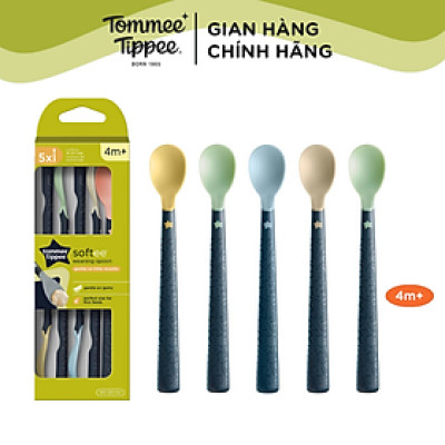 Thìa Ăn Dặm Tommee Tippee Softee, Cho Bé Từ 4 Tháng - Set 5 Thìa, Tách Lẻ (Giao Màu Ngẫu Nhiên)