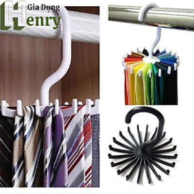 Combo 2 Móc treo cà vạt đa năng 11x11cm tiện dụng chất liệu nhựa pp bền đẹp HENRYSA