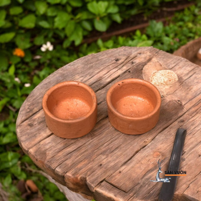 Đế Nến Gốm Đất Nung Mini 3x2cm