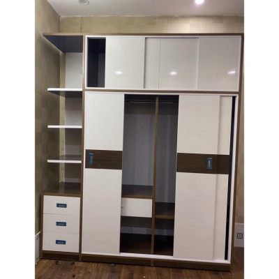 Tủ quần áo lắp đặt tận nhà nhựa nội thất cao 2m4 ngang 2m05 