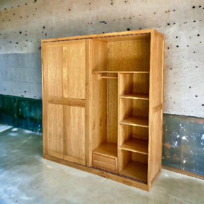 Tủ áo gỗ sồi cửa lùa Juno Sofa Ngang 180 x Sâu 60 x Cao 200cm