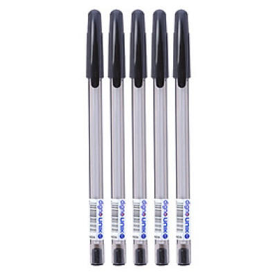 Vỉ 5 Cây Viết Gel Đậy Nắp Digno Unik - Mực Đen (0.7mm)