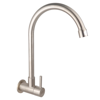 Vòi rửa chén lạnh âm tường Inox SUS 304 Eurolife EL-RC08 (Trắng vàng)