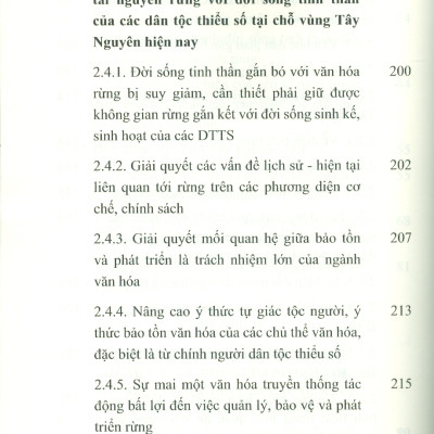 Tác Động Của Suy Giảm Rừng Tới Đời Sống Tinh Thần Các Dân Tộc Thiểu Số Vùng Tây Nguyên (Sách chuyên khảo) - TS. Phạm Xuân Hoàng chủ biên 