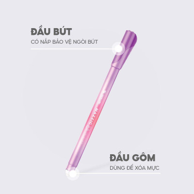 Hộp 20 Bút Gel Xóa Được 0.5 mm - Mazzic Thiên Long GELE-006 - Mực Xanh