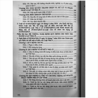 Sách Luật Nhà Ở và Các Văn Bản Quy Định Chi Tiết Thi Hành - V2469T