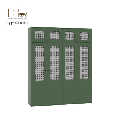 [Happy Home Furniture] MEYDAN, Tủ quần áo 1m8x2m2 cánh mây,180cm x 58cm x 220cm ( DxRxC), TCM_053