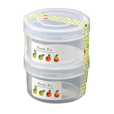 Set 2 chiếc hộp đựng thực phẩm tròn Inomata Handy Pot 150ml - Hàng nội địa Nhật Bản