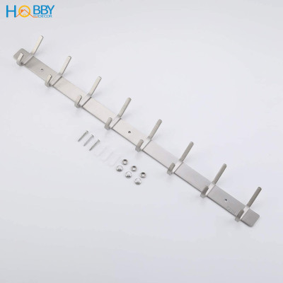 Thanh treo quần áo 8 chấu inox 304 mẫu khoan Hobby Home Decor 8TV137