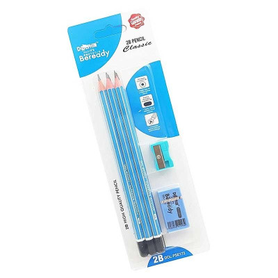 Bộ 6 Bút Chì 2B DOL-PSE173 - Màu Xanh