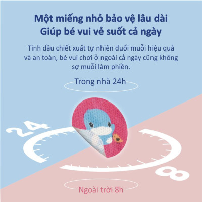 SET MIẾNG DÁN TINH DẦU CHỐNG MUỖI CHO BÉ KUKU KU1125 ( 12 MIẾNG )