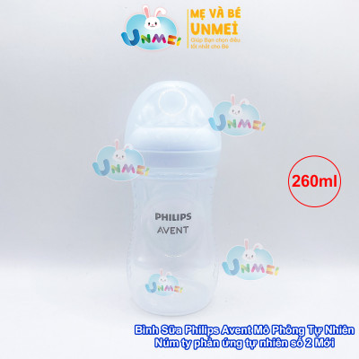 Bình sữa mô phỏng tự nhiên mới hiệu Philips Avent cho trẻ từ 1 tháng tuổi (260ml-đơn)_SCY903.01