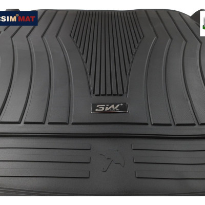 Thảm lót cốp xe ô tô Mercedes C 2022+ nhãn hiệu Macsim 3W chất liệu TPE cao cấp màu đen