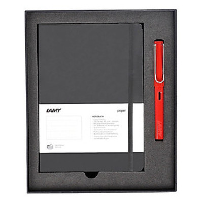 Gift Set Lamy Notebook A5 Softcover Black + Lamy Safari Red - GSNSa005