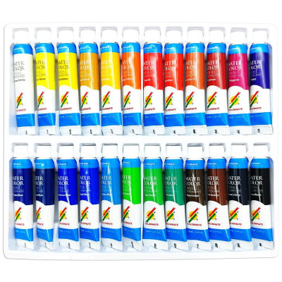 Hộp 24 Tuýp Màu Vẽ Nước 12 ml - Colormate 113233