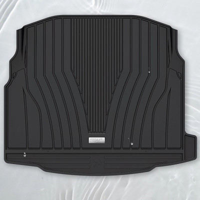 Thảm lót cốp xe ô tô Mercedes E 2016+ nhãn hiệu Macsim 3W chất liệu TPE cao cấp màu đen