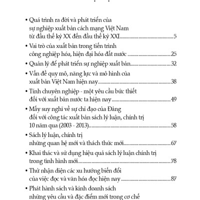 Mấy Vấn Đề Về Xuất Bản Và Văn Hoá Đọc Việt Nam Hiện Nay