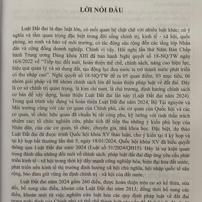 Nội dung kế thừa, bổ sung, đổi mới của Luật Đất Đai năm 2024 so với Luật Đất Đai năm 2013