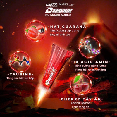 DMAXX thức uống bổ sung vitamin năng lượng không đường DAMODE 70 gói màu đỏ mỗi gói 2,2gr