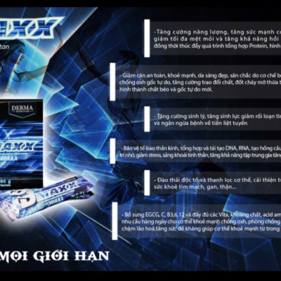 DMAXX thức uống bổ sung vitamin năng lượng có đường DAMODE 35 gói màu xanh mỗi gói 22gr