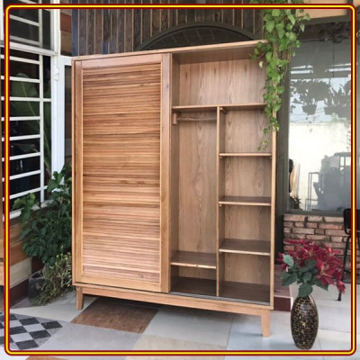 Tủ quần áo gỗ sồi cửa lùa Tundo 180 x 60 x 200 cm