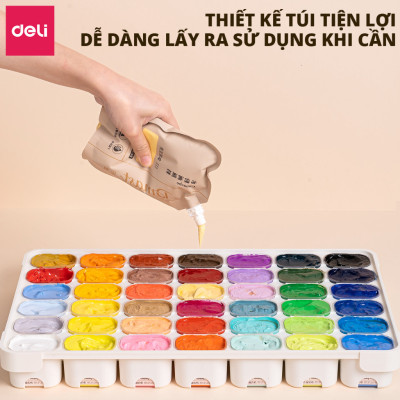 Màu Gouache Dmast Dạng Túi 80ml Cao Cấp Deli Màu Bột Pha Sẵn Vẽ Tranh Vải Toan Tranh Tường Tô Tượng Vẽ Chuyên Nghiệp