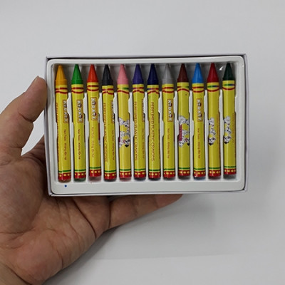 Bộ 2 Viết Sáp Màu Chó Đốm BS-005 (12 Màu) - Mẫu Bao Bìa Màu Cam