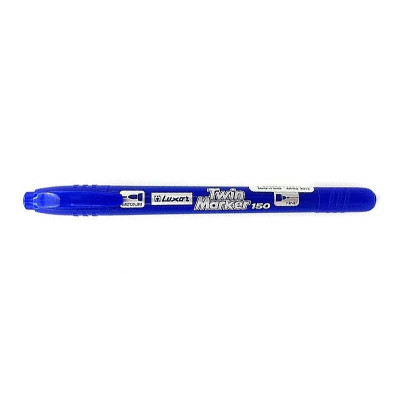 Bút Lông Dầu Luxor Twin Marker 3012 - Mực Xanh