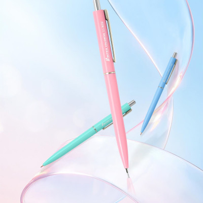 Combo 05 Bút bi Bitex B04 mực ULV màu xanh tip ngòi 0.5mm ( thân màu ngẫu nhiên)