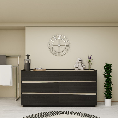 [Happy Home Furniture] VIGGO, Tủ đựng đồ 6 ngăn kéo, 160cm x 45cm x 78cm ( DxRxC), THK_162