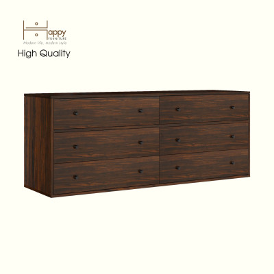 HAPPY FURNITURE , ZACY - Tủ lưu trữ 6 ngăn kéo , THK_209 , 160cm x 45cm x 63cm DxRxC, Sản phẩm phổ thông