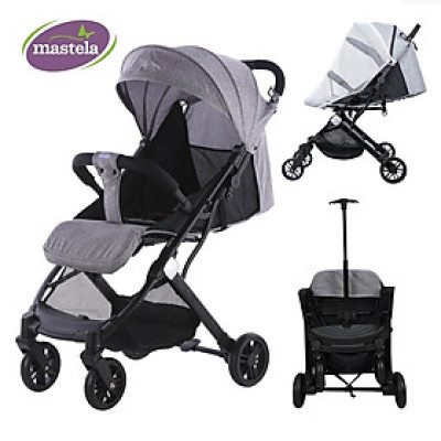 Xe đẩy gấp gọn cho bé Mastela HN-275 - Xe đẩy em bé sơ sinh cao cấp với tay kéo du lịch tiện lợi và khung aluminium siêu bền bảo hành 12 tháng