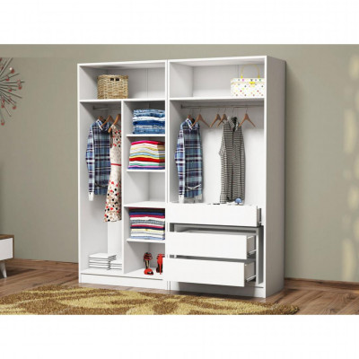 Tủ áo gỗ công nghiệp thiết kế nhỏ gọn SMLIFE Brannew