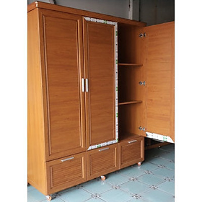 Tủ áo nhôm siêu bền Grando ECo Tundo 1m5 x 1m9, hoàn toàn bằng nhôm lá cứng