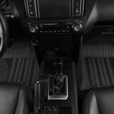 Thảm lót sàn xe ô tô LEXUS LX570 ( 7 chỗ ) 2007-2021 Nhãn hiệu Macsim 3W chất liệu nhựa TPE đúc khuôn cao cấp - màu đen